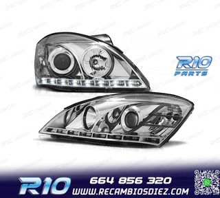 FAROS KIA CEED 07-09 LUZ DIURNA FONDO CROMO