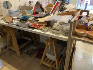 Mostrador de madera rústico