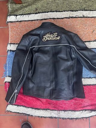 Chaqueta de cuero Harley-Davidson Negra nueva