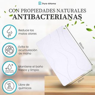 Tappetino da Bagno Antiscivolo Grigio/Bianco