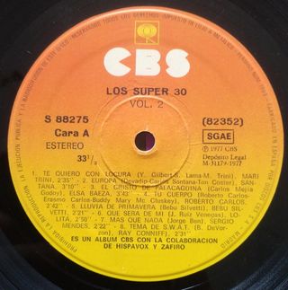 Vinilo Los Super 30