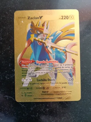 Zacian V Dorada Carta Pokémon