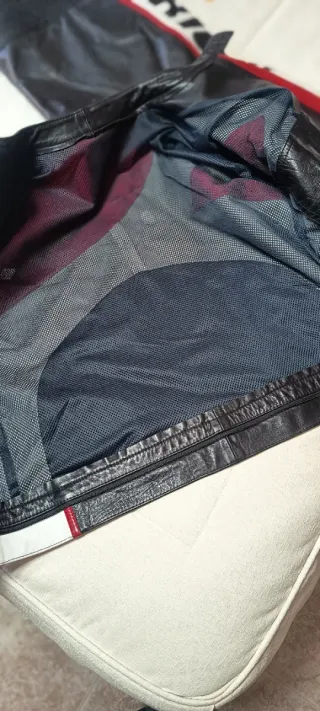 Mono de piel bicolor vintage talla 56