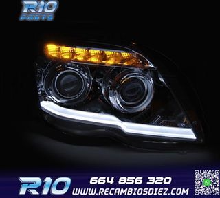 FAROS PARA MERCEDES GLK X204 LUZ DIURNA FONDO NEGRO