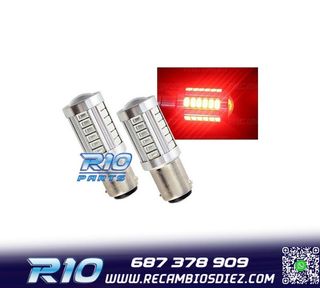 2 BOMBILLAS LED ROJO BA15S PARA LUZ DE FRENO