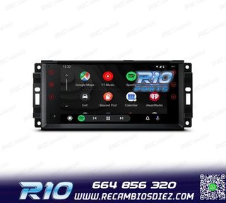 RADIO GPS ANDROID 13 PARA JEEP WRANGLER 07-12, GRAND CHEROKE
