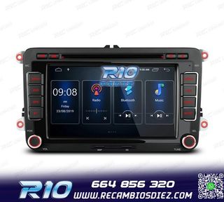 RADIO GPS ANDROID 13 PARA VOLKSWAGEN VW SEAT SKODA TOURAN 7"