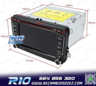 RADIO GPS ANDROID 13 PARA VOLKSWAGEN VW SEAT SKODA TOURAN 7"