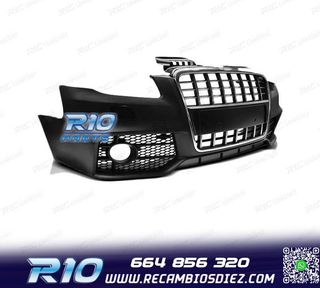PARAGOLPES DELANTERO AUDI A4 B7 04-08 LOOK S LINE CROMO NEGR