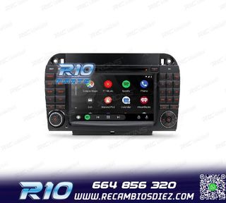 RADIO GPS ANDROID 10 PARA MERCEDES S W220 98-05