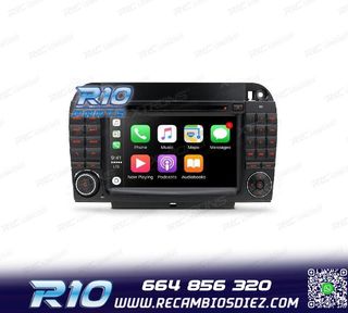 RADIO GPS ANDROID 10 PARA MERCEDES S W220 98-05