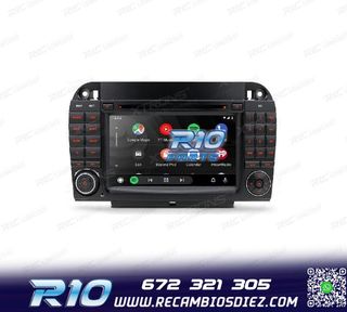 RADIO GPS ANDROID 10 PARA MERCEDES S W220 98-05
