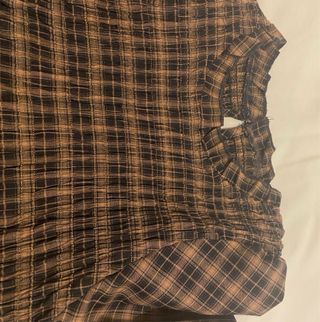 Conjunto Blusa y Falda Cuadros Talla XL