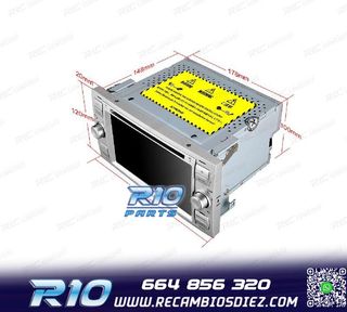 RADIO GPS ANDROID 12 PARA FORD FOCUS C-MAX FIESTA GALAXY KUG