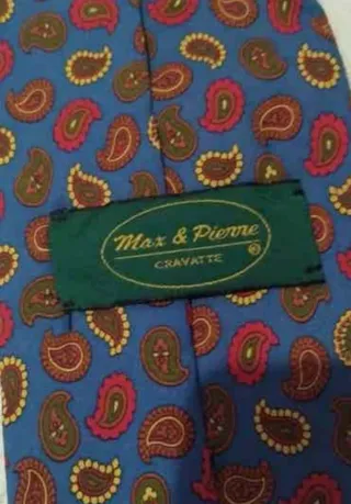 Corbata seda vintage diseño paisley
