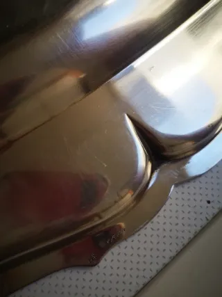 Bandeja antigua baño de plata