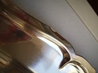 Bandeja antigua baño de plata