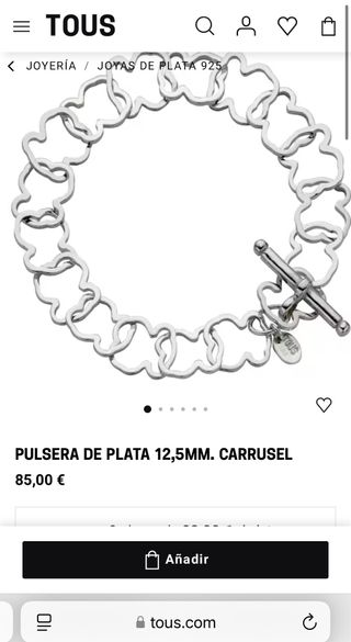 Pulsera Tous plata de ley