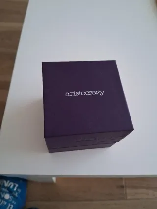 Colgante Aristocrazy Doble Aro Negro Dorado