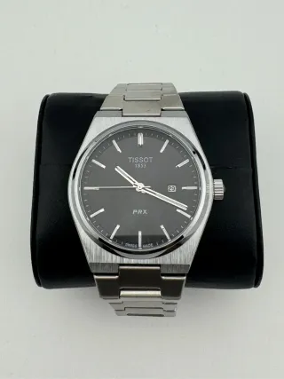 Reloj Hombre Tissot PRX Negro y Plateado