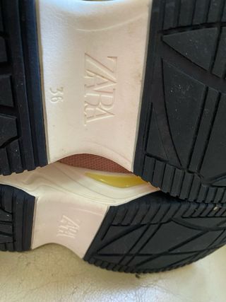 Zapatillas Zara Niña Talla 35 Rosa/Amarillo