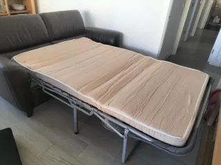 Sofá Cama IKEA Lervik Piel Marrón 2,5 plazas