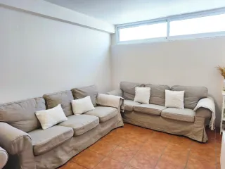 Sofá 3 plazas Ikea beige/gris tela