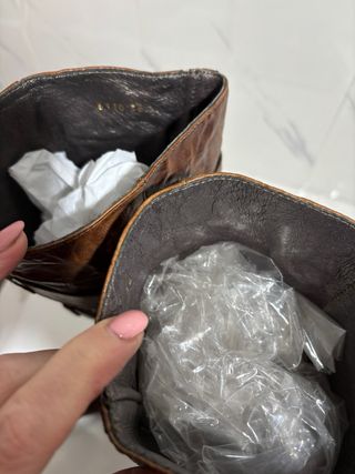 Stivali al ginocchio marroni con cinturini