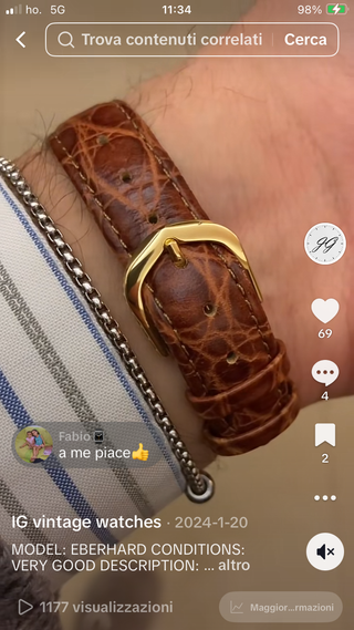 Orologio Eberhard Vintage Oro