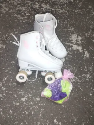 2 pares de Patines 4 ruedas niña, talla 35 y 36