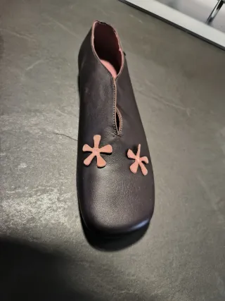 Zapatos Camper Twin Piel Marrón Flores Talla 41