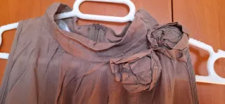 Vestido marrón gasa verano talla M