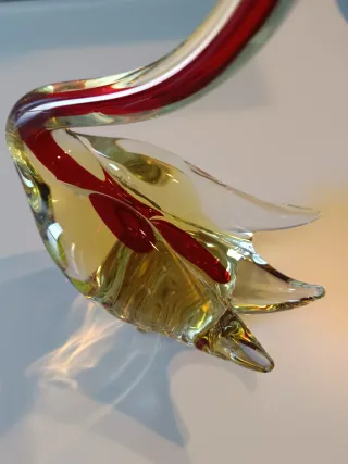 Cigno Vetro Murano Sommerso Anni 50/60