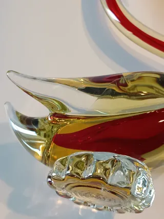 Cigno Vetro Murano Sommerso Anni 50/60