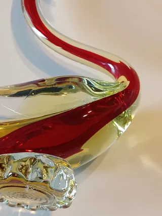 Cigno Vetro Murano Sommerso Anni 50/60