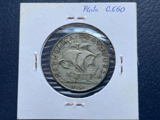 Moneda 5 Escudos Portugal 1947 Plata