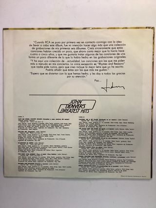 John Denver’s Greatest Hits LP