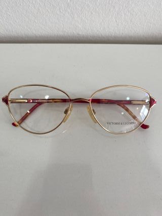 Gafa vintage dorada y rojas Victorio & Lucchino