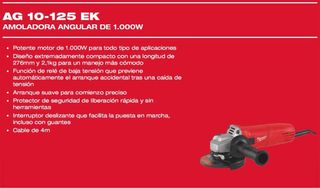 AMOLADORA ANGULAR MILWAUKEE 1.000W