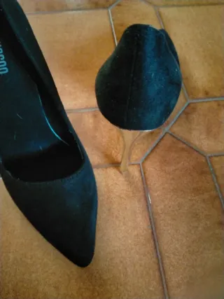 Scarpe décolleté Cuccoo tacco alto velour nero