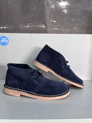 Botas Safari Piel Azul Tallas 37-39-40 Nuevos