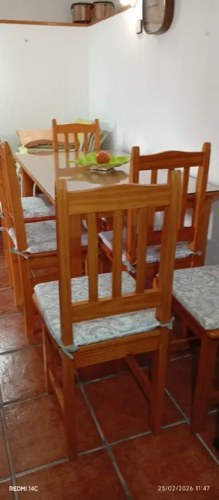 Mesa y 6 Sillas Comedor Provenzal