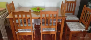 Mesa y 6 Sillas Comedor Provenzal