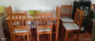 Mesa y 6 Sillas Comedor Provenzal