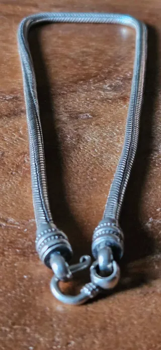 Collana snake in argento