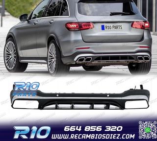 DIFUSOR MERCEDES GLC X253 AMG 16-22 LOOK GLC63 PLATA