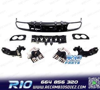 DIFUSOR MERCEDES CLASE C W205 SEDAN 14-20 AMG PDC + COLAS ES