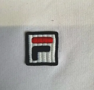 FILA Vintage Hoodie White & Navy Retro 90s Y2K Spo