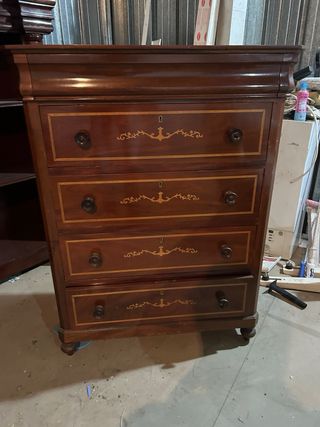 Lote Muebles Antiguos Caoba Estilo Clásico