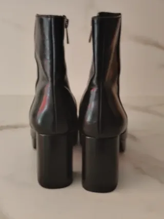 Botines Mango Tacón Plataforma negro